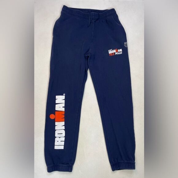 K-Swiss Ironman Miami 70.3 Sweatpants Men Medium Blue - Picture 1 of 10